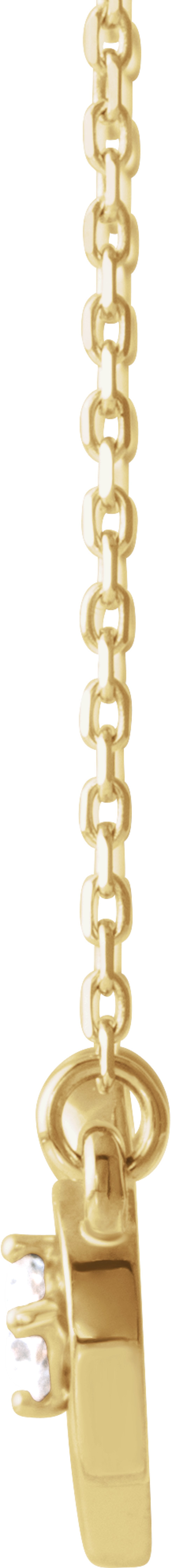 14K Yellow Gold 1/10 CTW Natural Diamond Infinity-Inspired Heart 16-18" Necklace