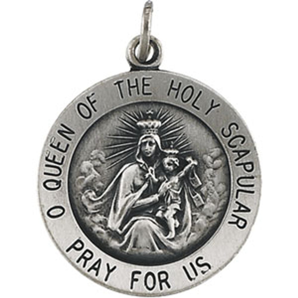 Sterling Silver 18 mm Scapular Medal