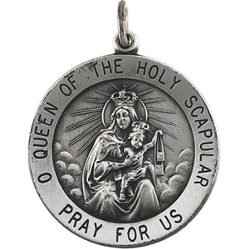 Sterling Silver 25 mm Scapular Medal