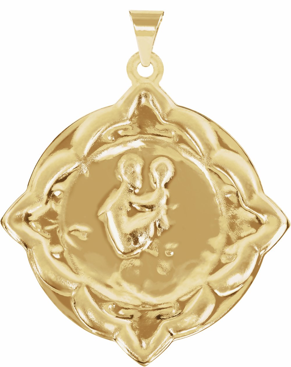 14K Yellow 31x31 mm St. Anthony of Padua Medal