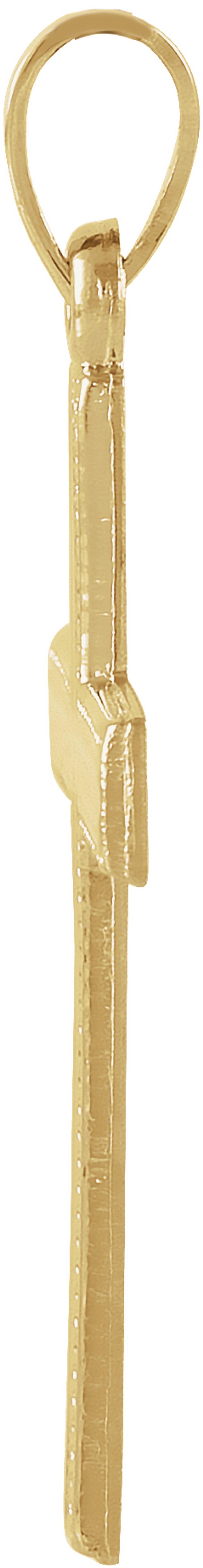 14K Yellow Gold 21x13.5 mm Cross Pendant