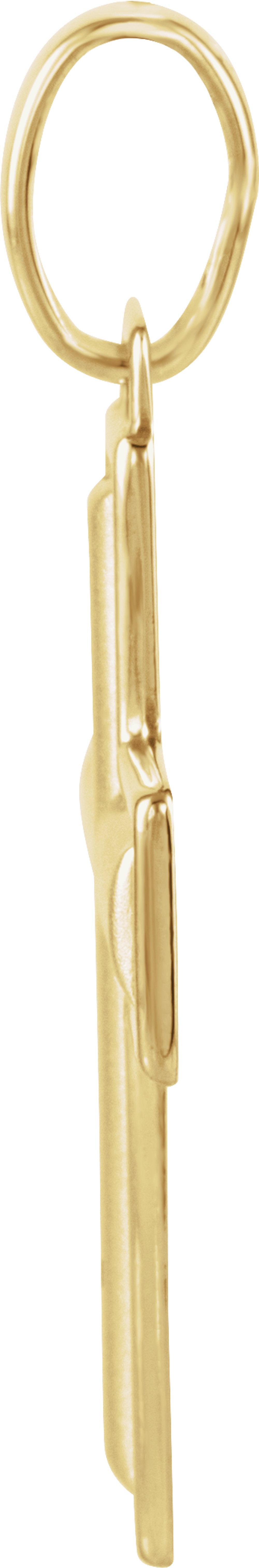 14K Yellow Gold 1/10 CTW Natural Diamond Cross Pendant
