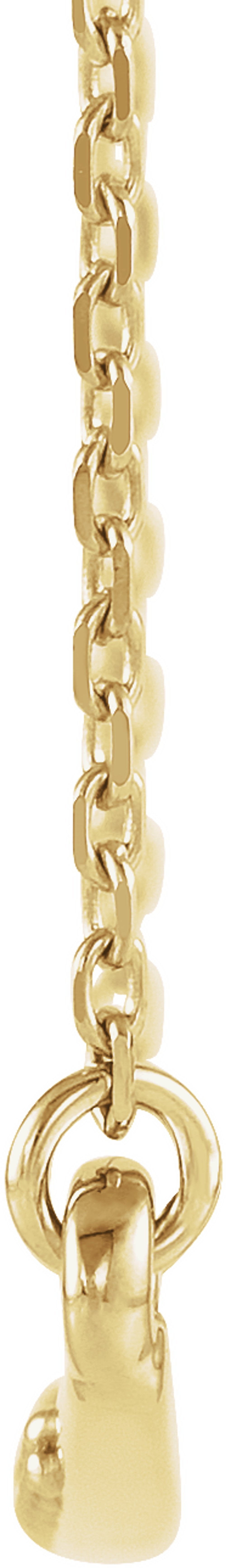 14K Yellow Gold .05 CTW Natural Diamond Curved Bar 16-18" Necklace