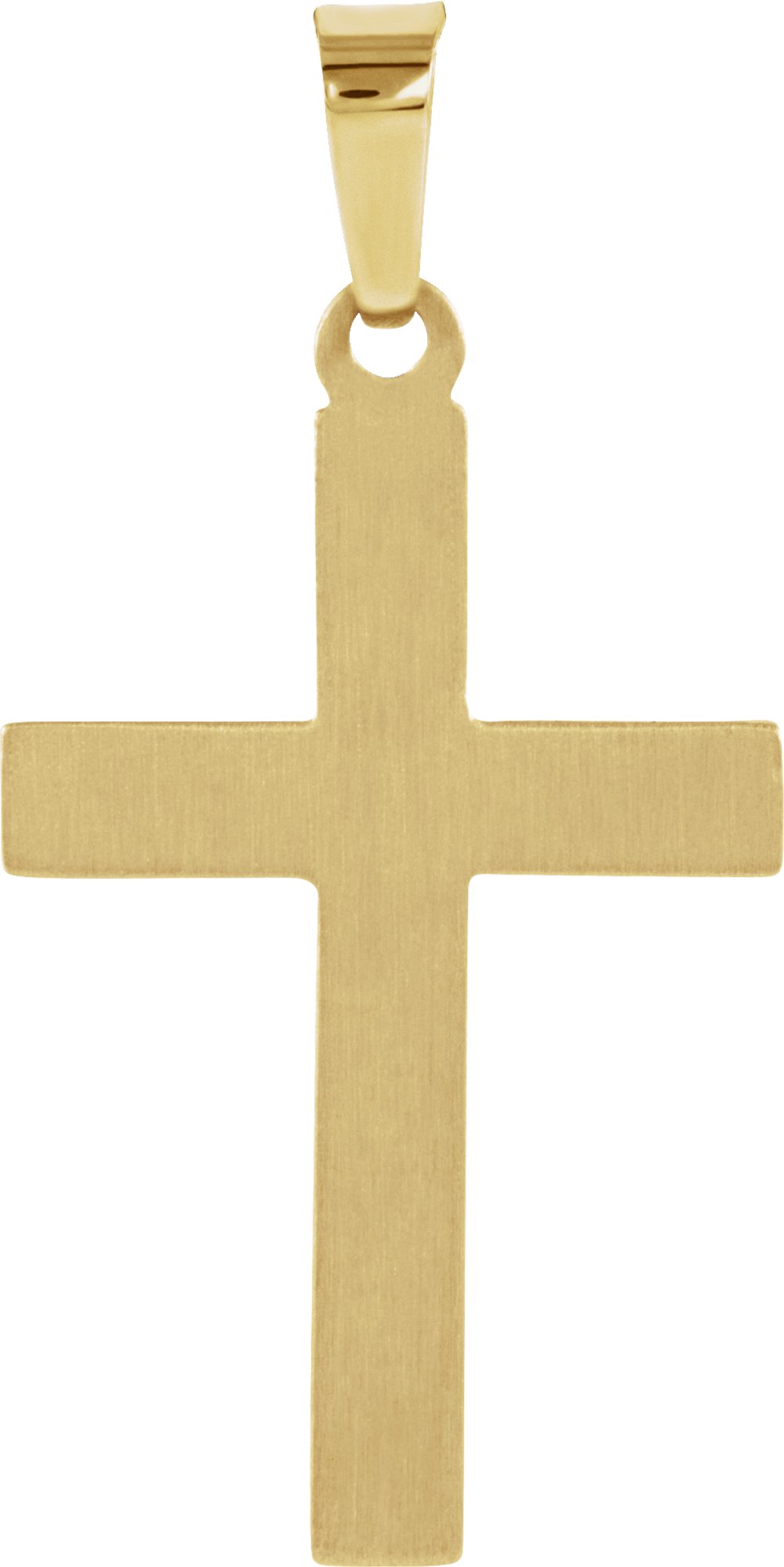 14K Yellow/White 20.5x14 mm Hollow Cross Pendant