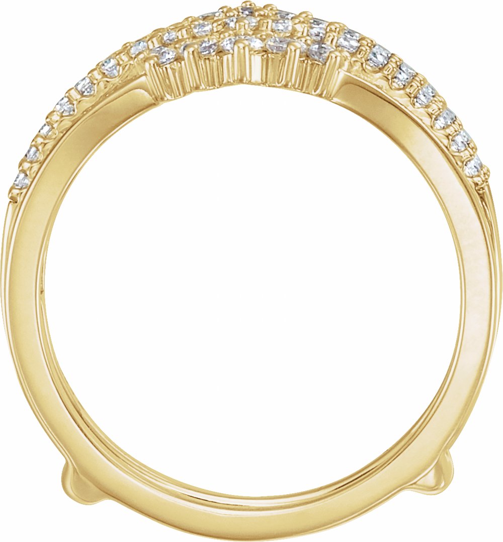 14K Yellow Gold 1/2 CTW Natural Diamond Ring Guard