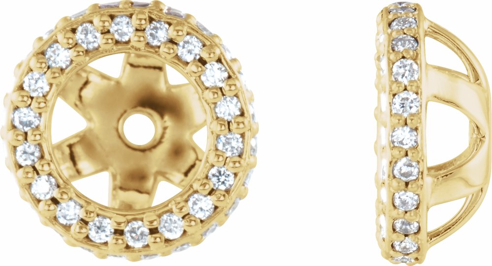 14K Yellow 1/4 CTW Natural Diamond Earring Jackets