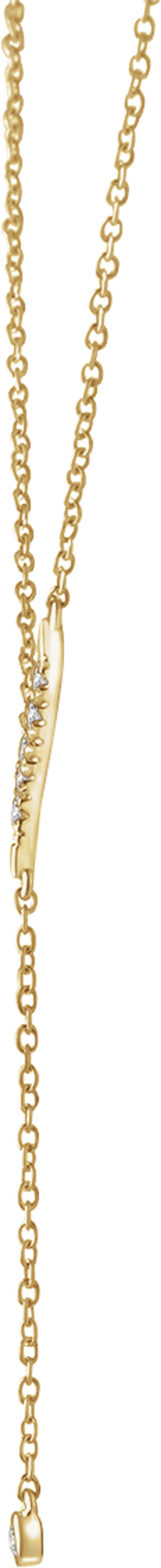 14K Yellow Gold 1/10 CTW Natural Diamond 16-18" Y Necklace