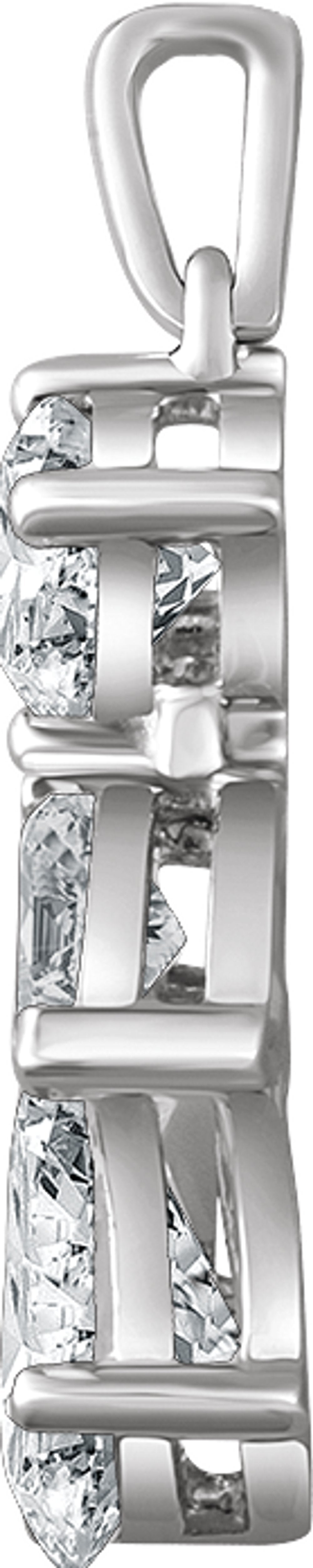 Sterling Silver Imitation White Cubic Zirconia Pendant