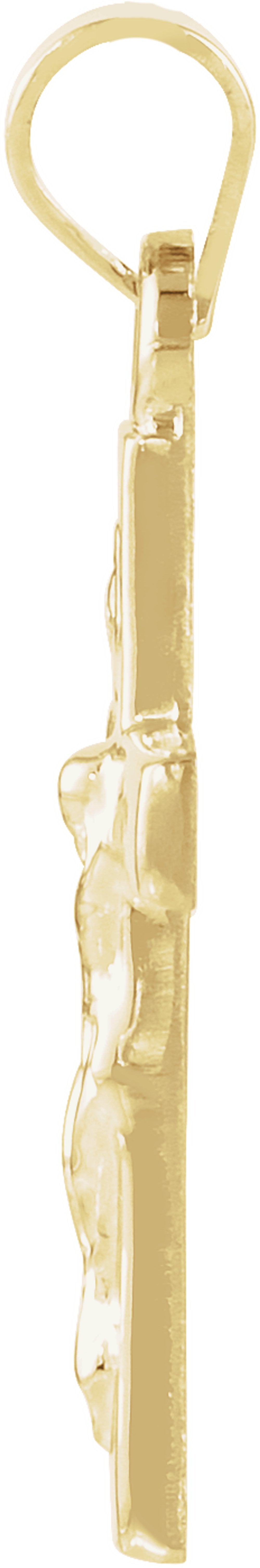 14K Yellow Gold Crucifix Pendant