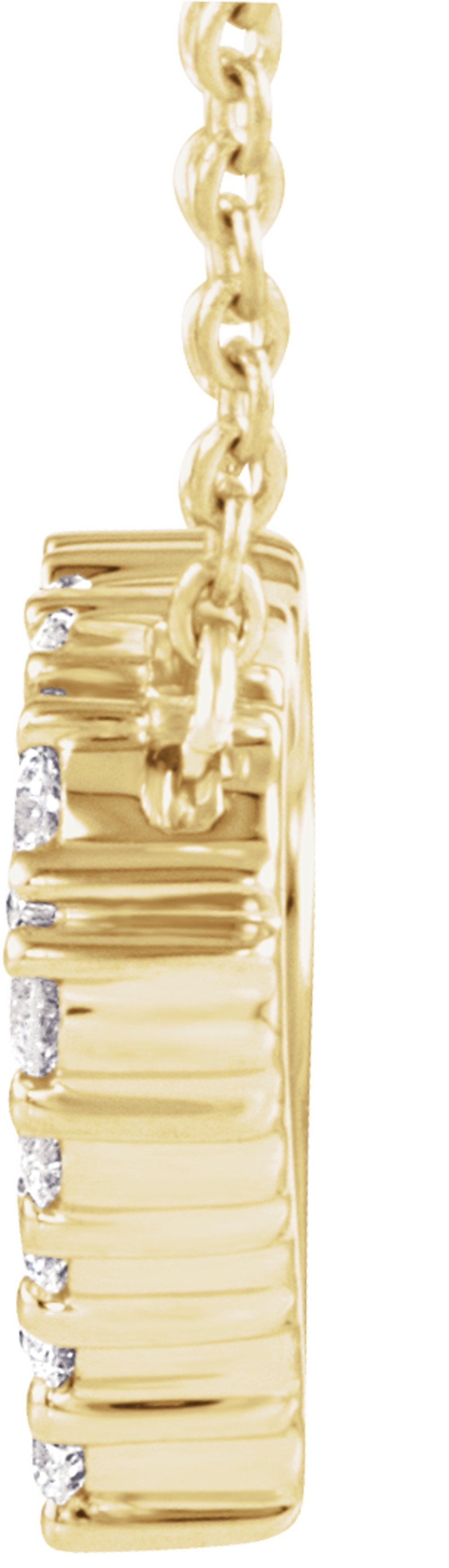 14K Yellow Gold Vermeil 1/4 CTW Lab-Grown Diamond Heart 18" Necklace