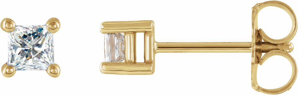 14K Yellow 1/5 CTW Natural Diamond Stud Earrings