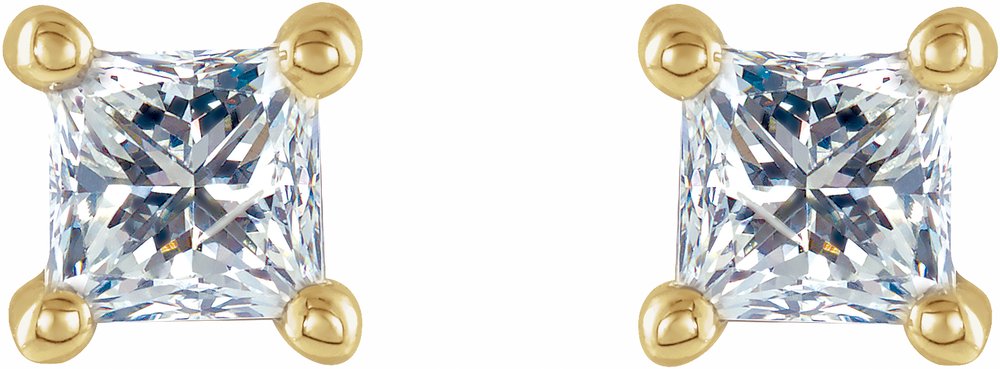 14K Yellow 1/10 CTW Natural Diamond Stud Earrings