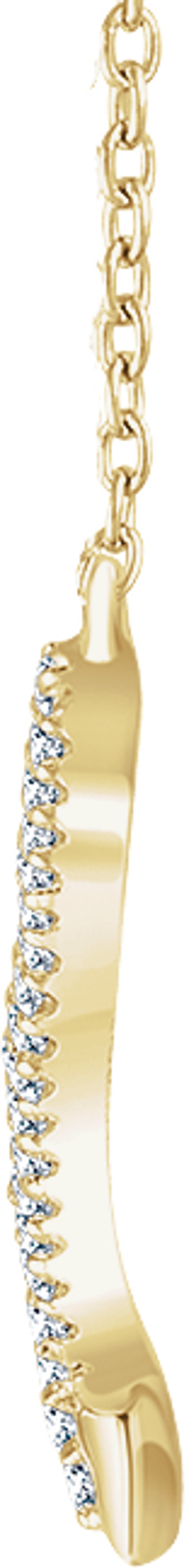 14K Yellow 1/6 CTW Natural Diamond 16-18" V Necklace