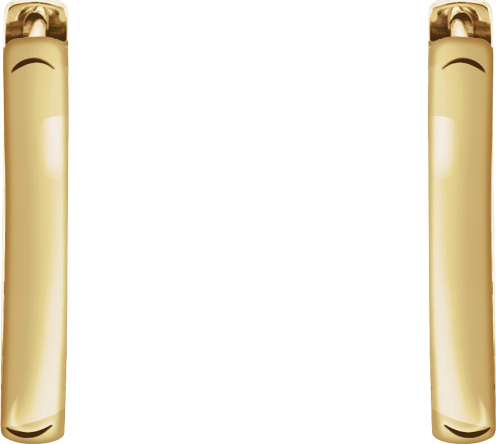 14K Yellow Gold Hinged 20 mm Hoop Earrings