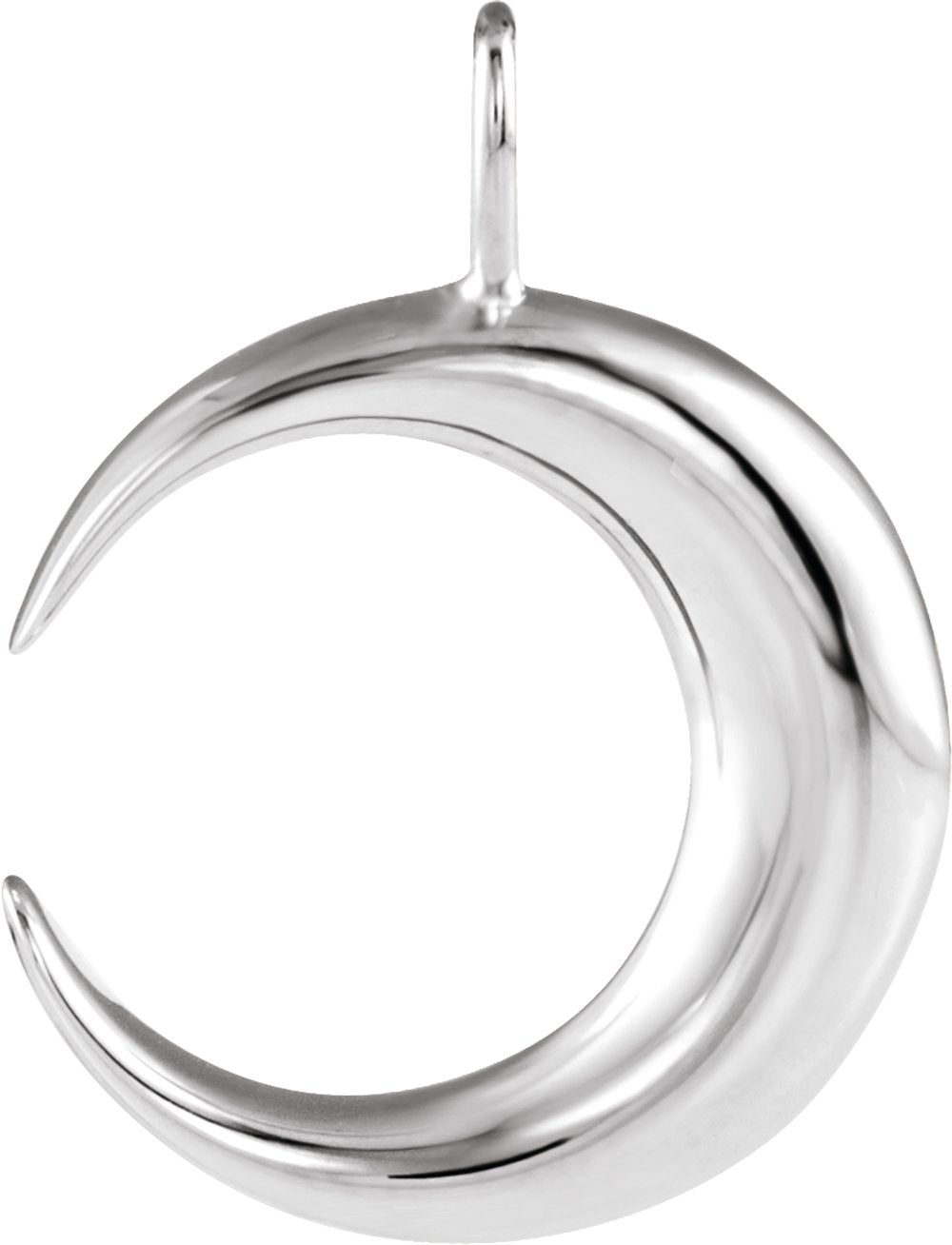 Sterling Silver Crescent Moon Pendant
