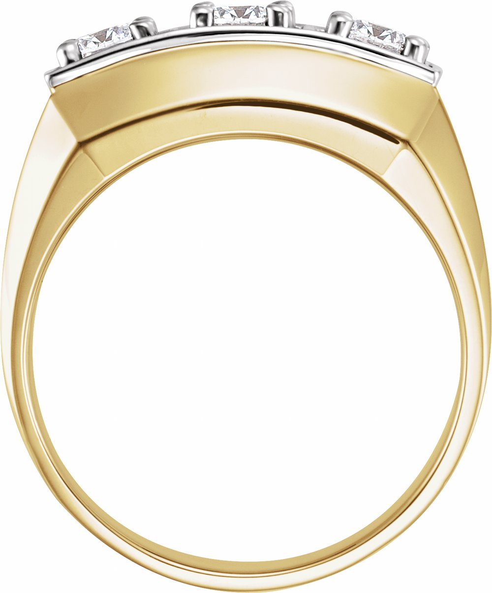 14K Yellow/White Gold 9/10 CTW Natural Diamond Ring