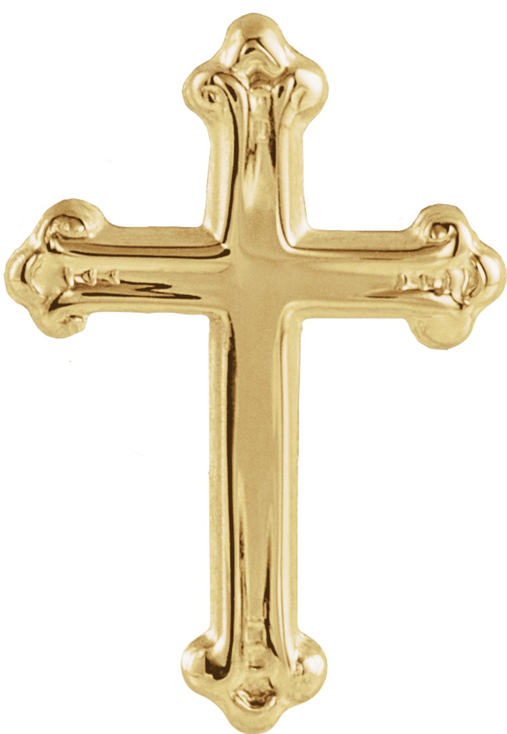 14K Yellow Gold Cross Lapel Pin