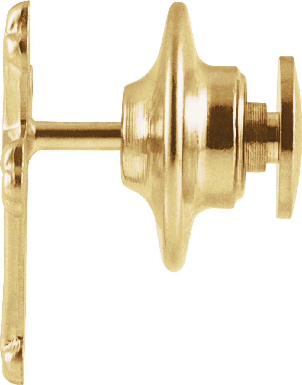 14K Yellow Gold Cross Lapel Pin