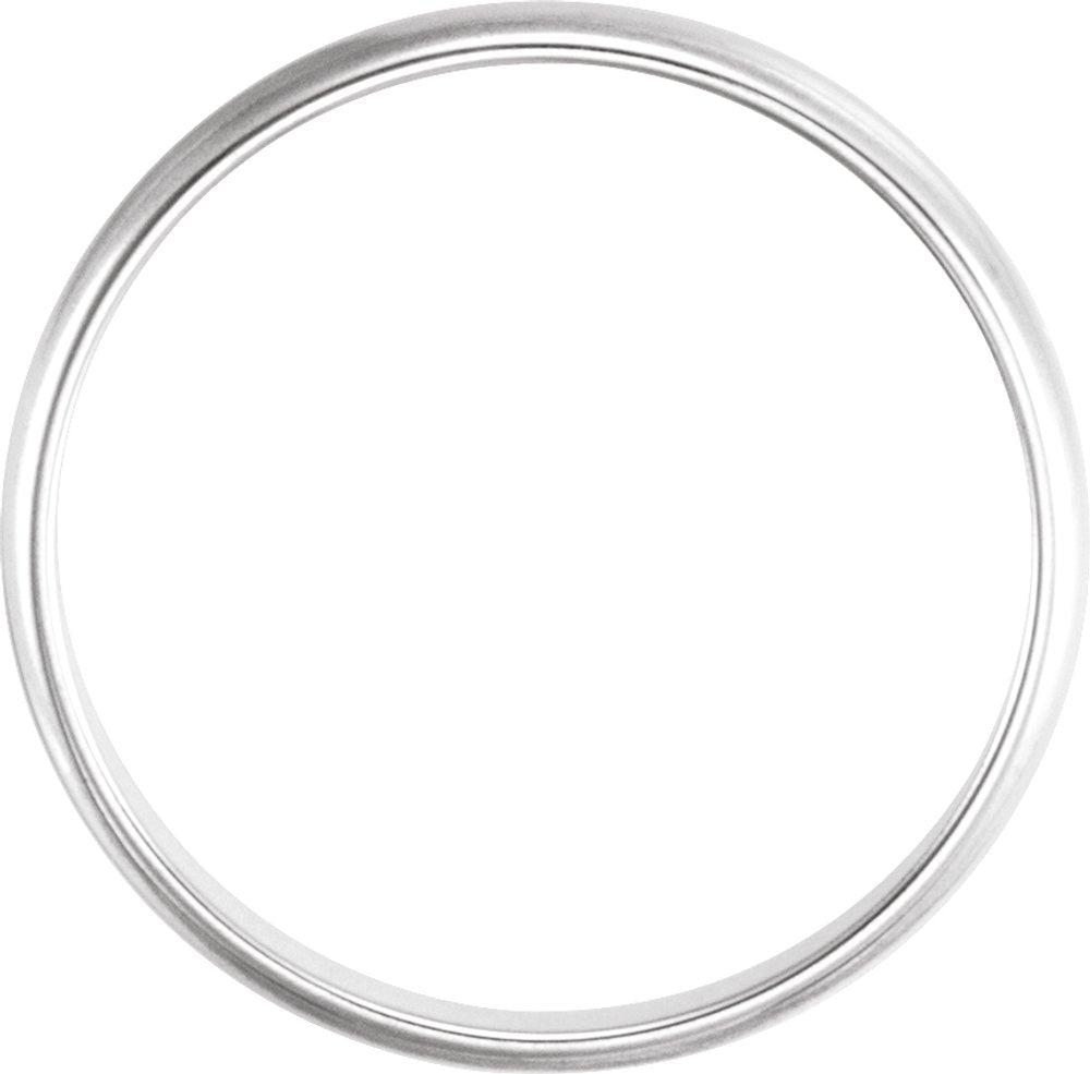 14K White Midi Ring Size .5