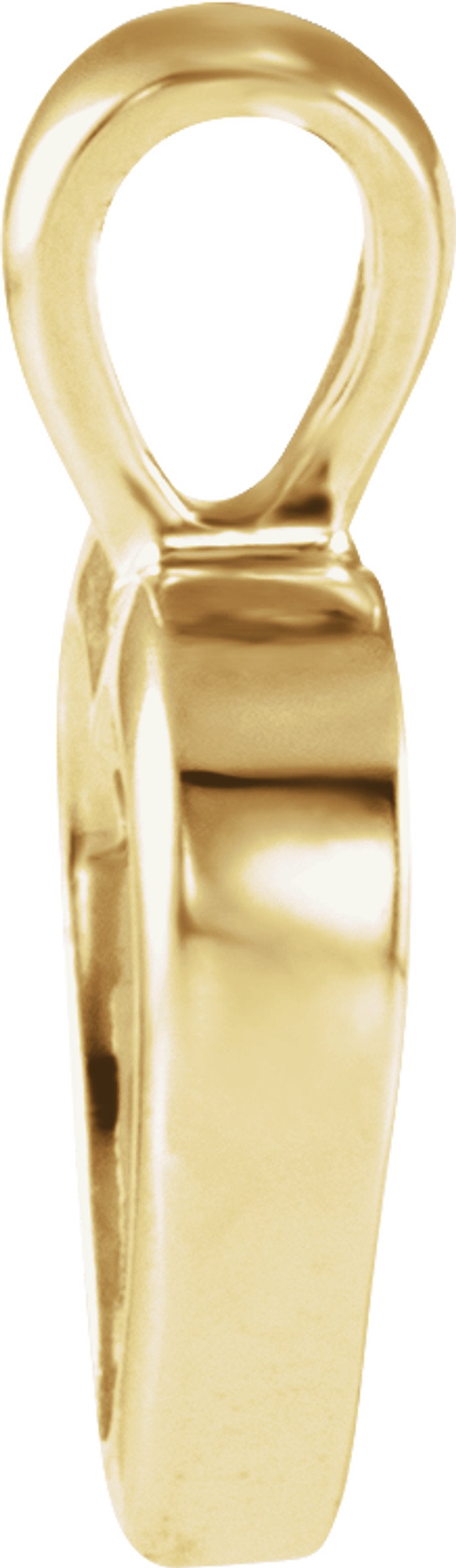 10K Yellow Gold 15x10 mm Open Heart Pendant