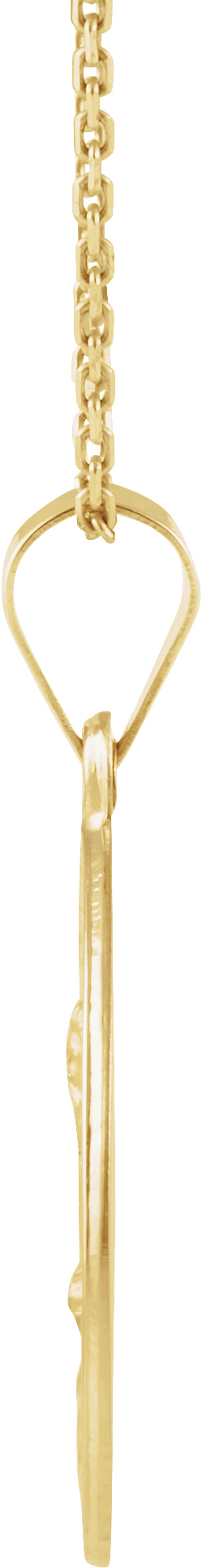 14K Yellow 18 mm Round Hollow St. Matthew Medal