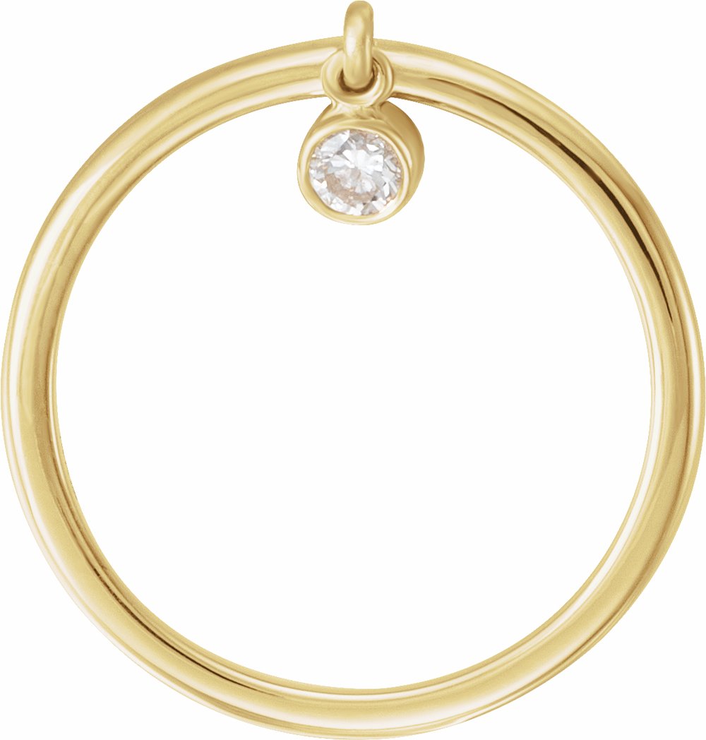 14K Yellow 1/10 CT Natural Diamond Fringe Ring