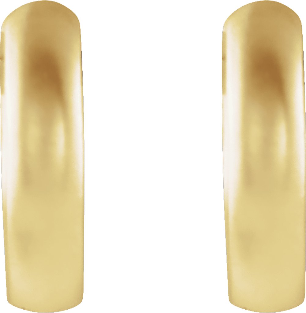 14K Yellow Gold 12 mm Hinged Hoop Earrings