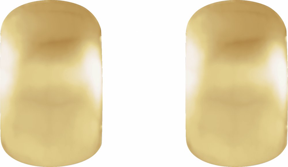 14K Yellow Gold 11.5 mm Hinged Hoop Earrings
