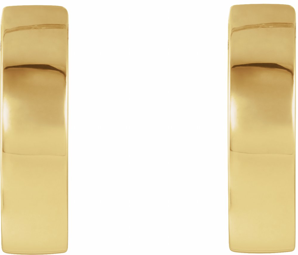 14K Yellow Gold Hinged 16.5 mm Hoop Earrings