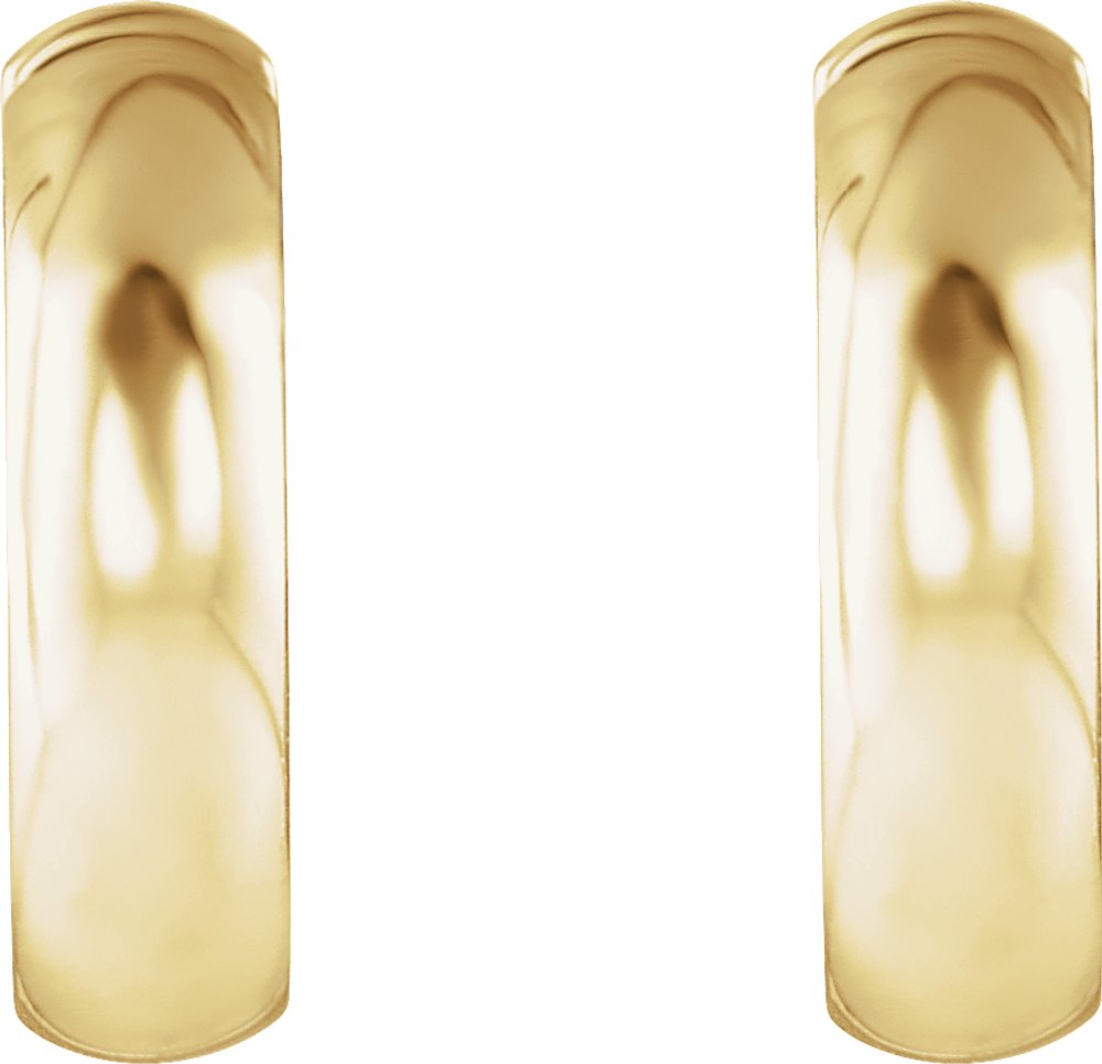 14K Yellow Gold Hinged 14.25 mm Hoop Earrings