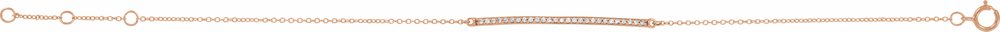 14K Rose 1/6 CTW Natural Diamond 6-8" Bracelet