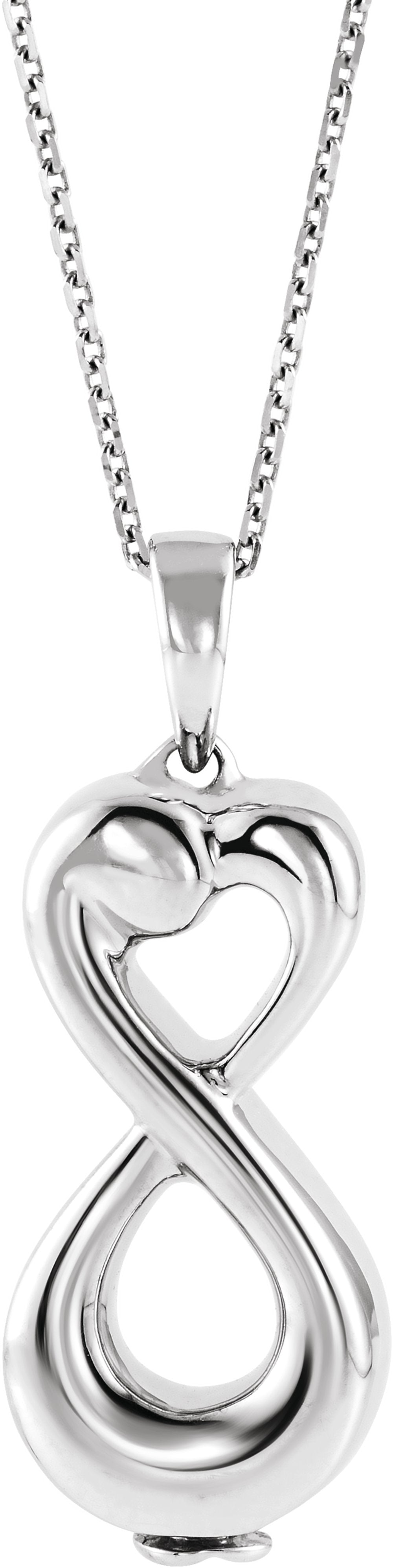 10K White Gold Infinite Love Ash Holder 18" Necklace