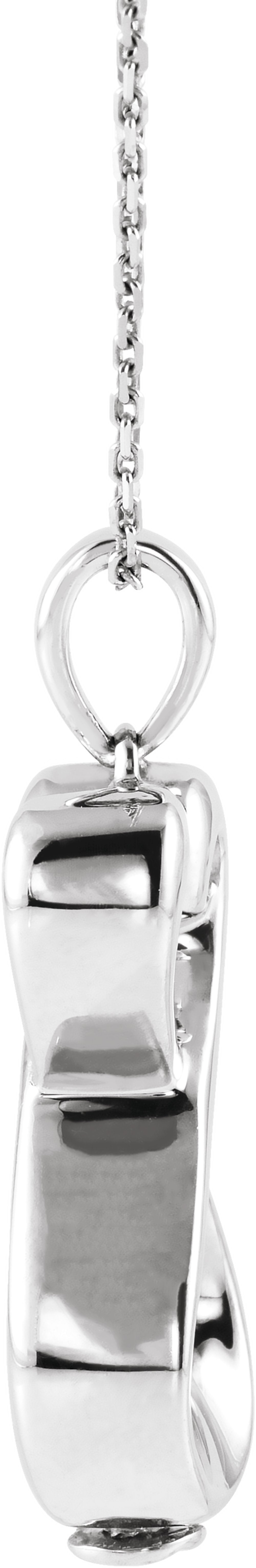 10K White Gold Infinite Love Ash Holder 18" Necklace