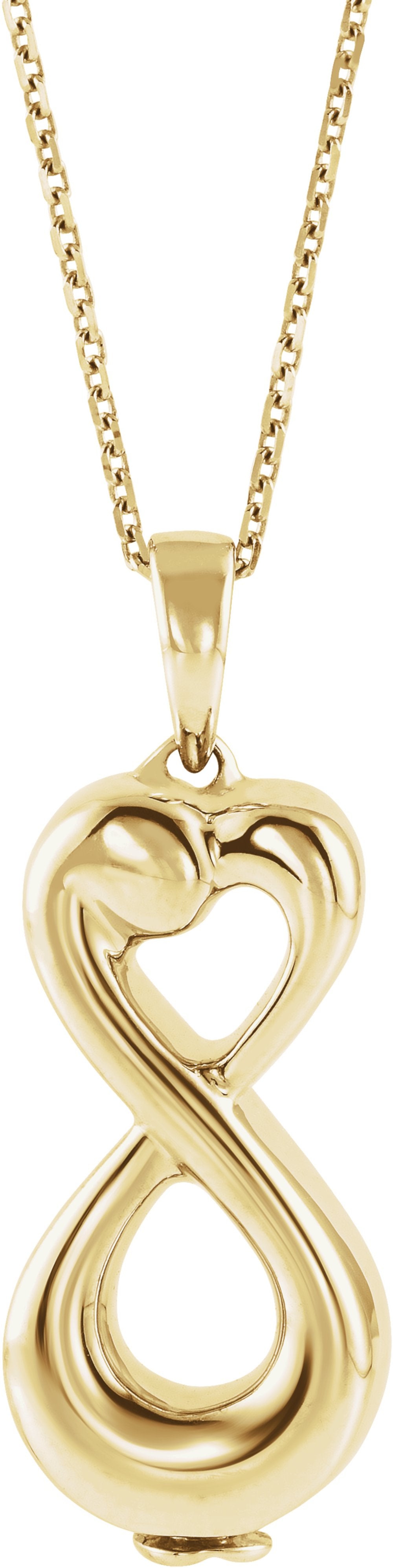 10K Yellow Gold Infinite Love Ash Holder 18" Necklace