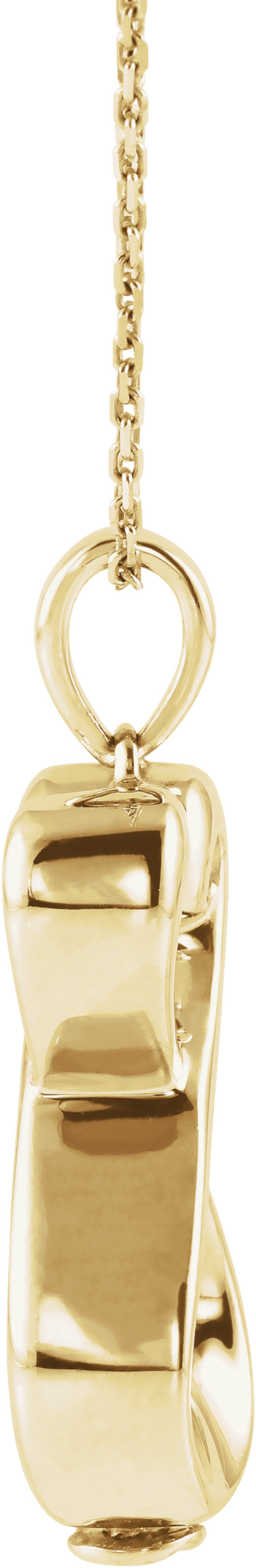 10K Yellow Gold Infinite Love Ash Holder 18" Necklace