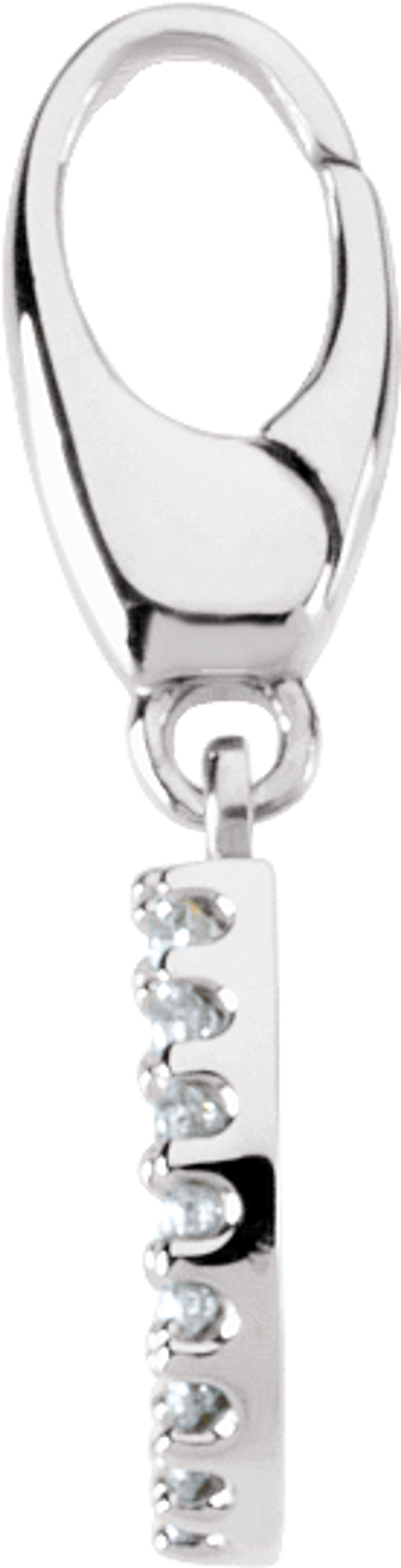 14K White .07 CTW Natural Diamond Horseshoe Charm/Pendant