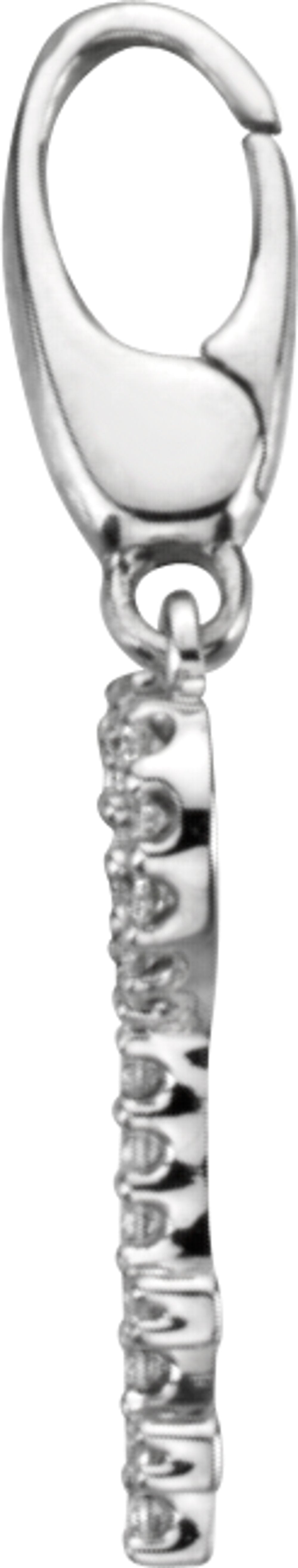 14K White 1/10 CTW Natural Diamond Key Charm/Pendant