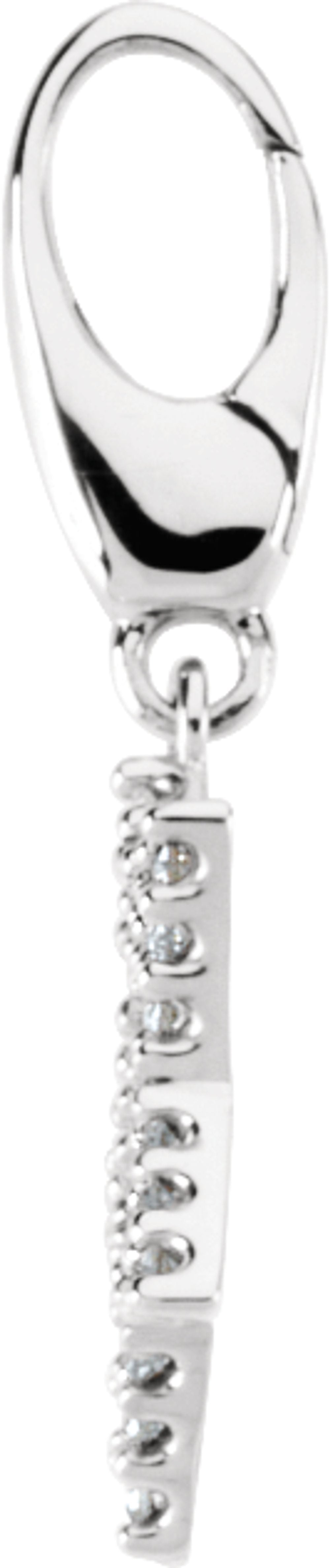 14K White 1/8 CTW Natural Diamond Star Charm/Pendant