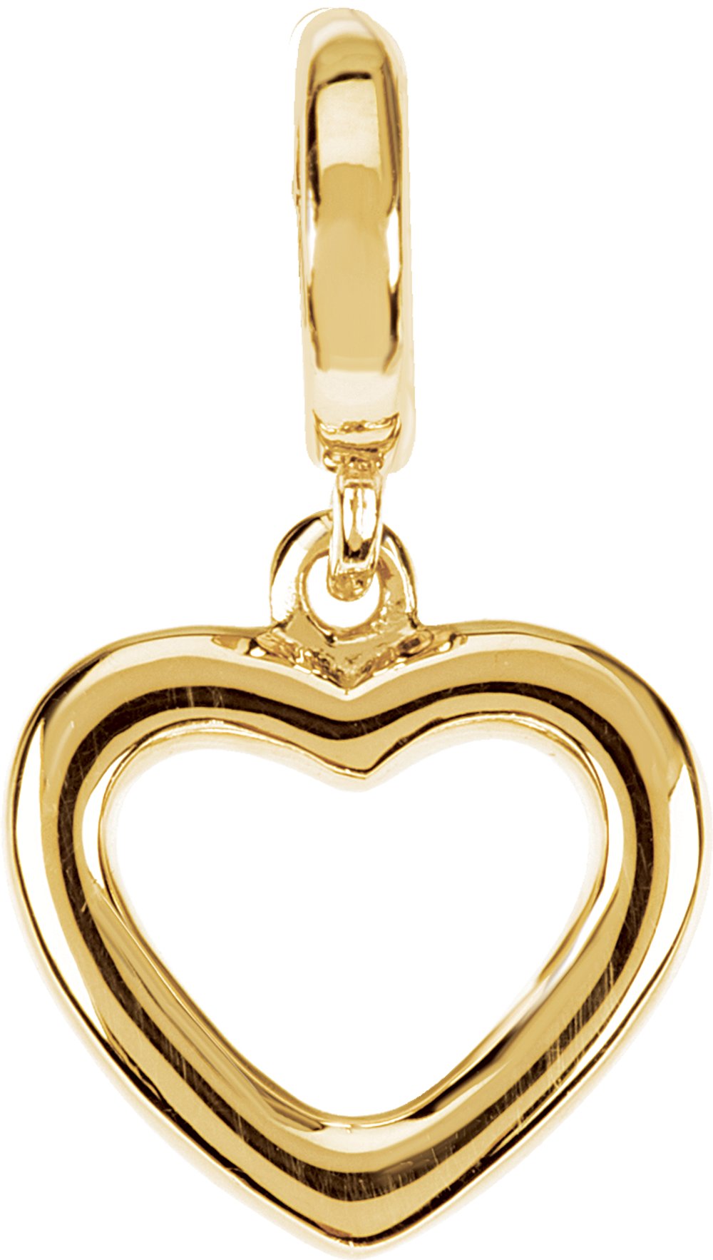 14K Yellow Gold Heart Charm/Pendant