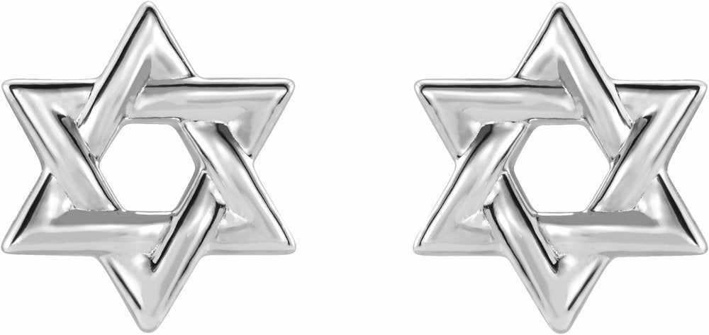 Sterling Silver Star of David Earrings