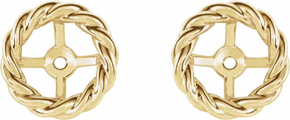 14K Yellow Rope Earring Jackets