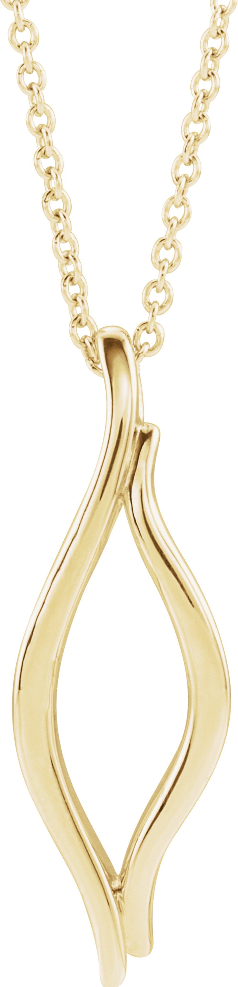 14K Yellow Freeform 16-18" Necklace