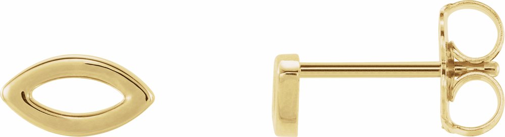 14K Yellow Geometric Earrings