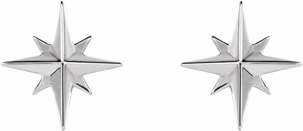 Sterling Silver Star Earrings