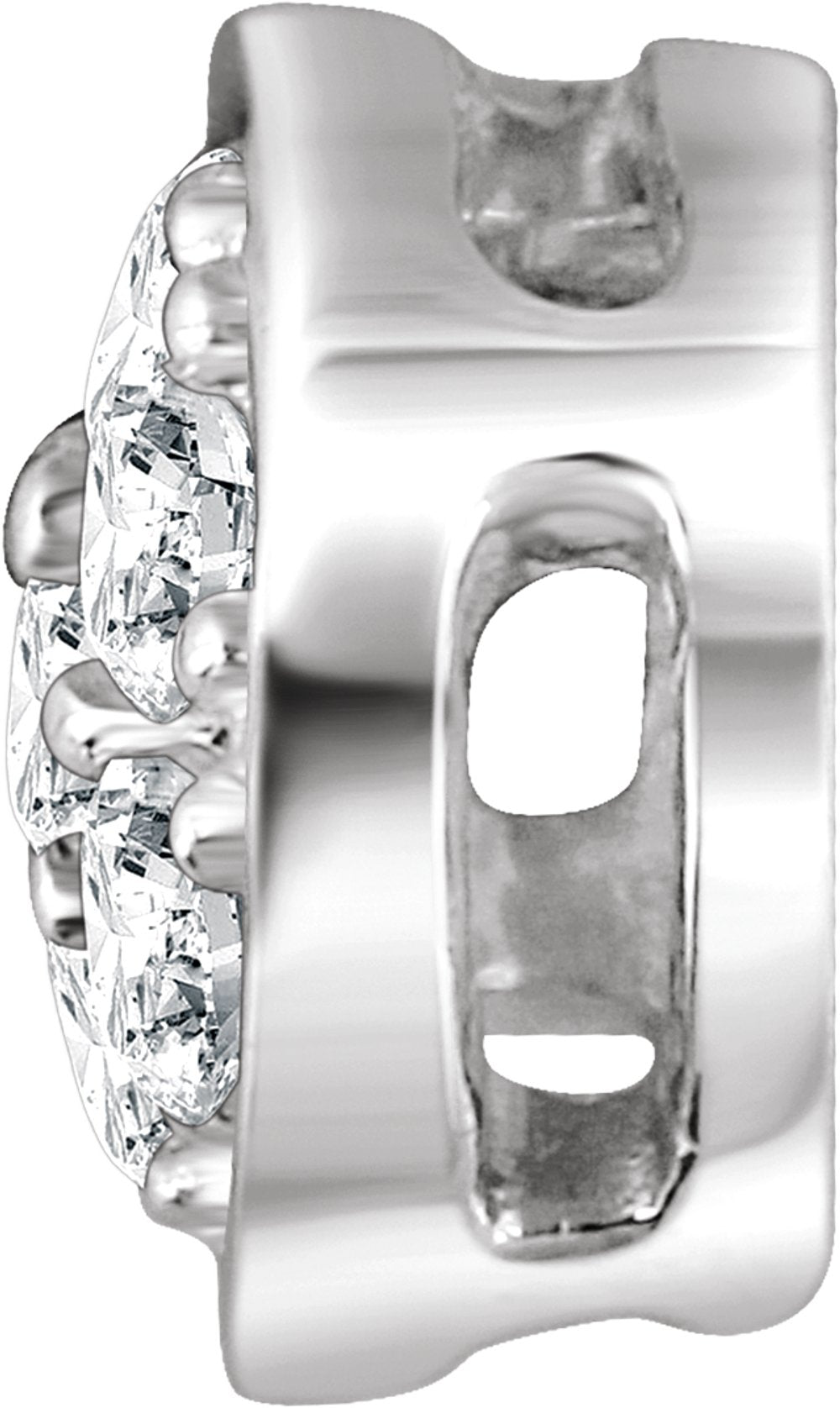 14K White Gold .07 CTW Natural Diamond Pavé-Style Slide Pendant