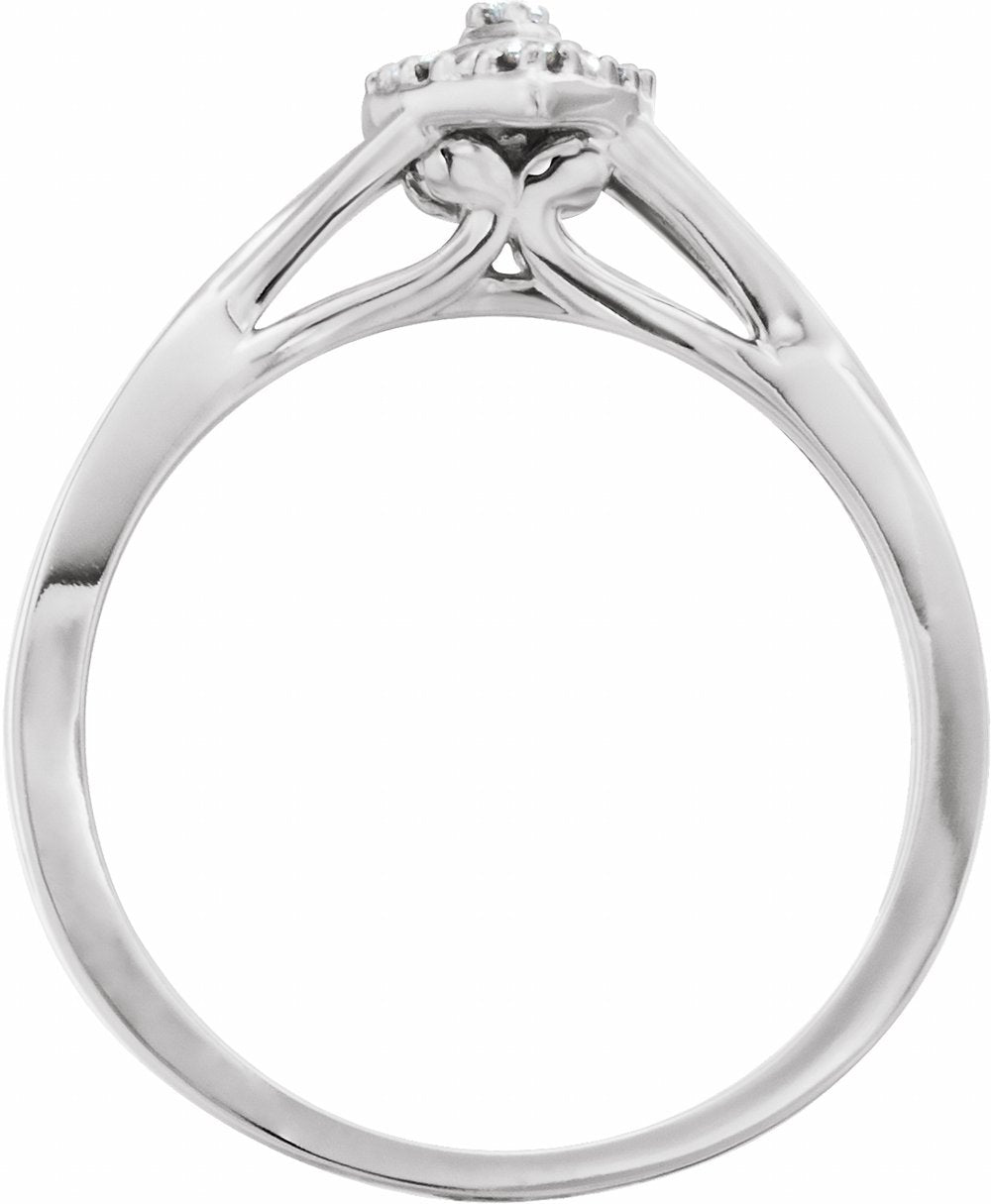 10K White Gold .06 CTW Natural Diamond Ring