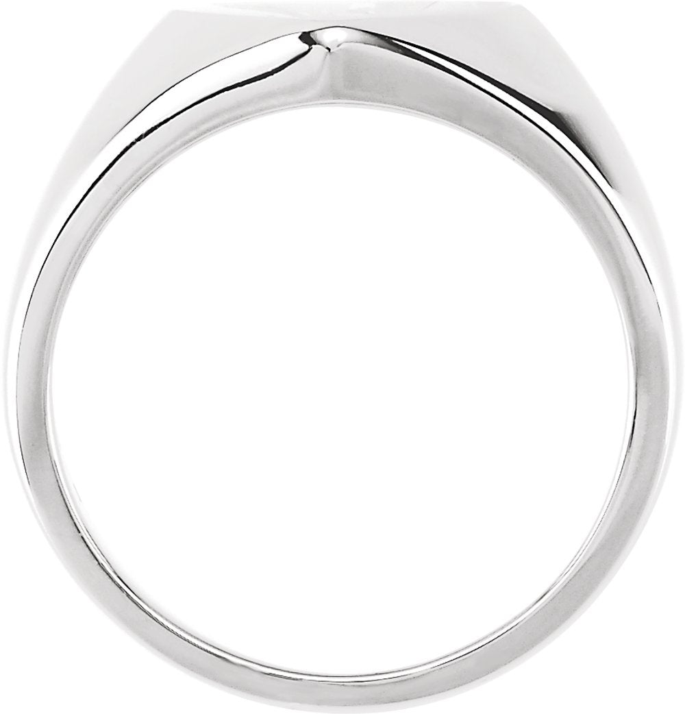 Sterling Silver Heart Signet Ring