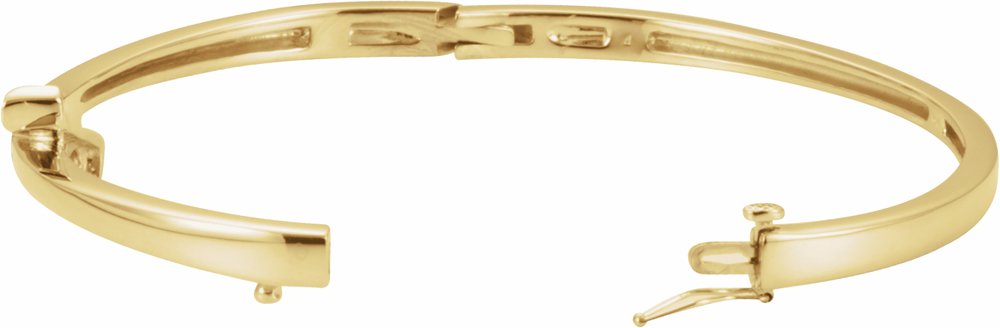 14K Yellow Gold 1/4 CTW Natural Diamond 6 1/2" Bangle Bracelet