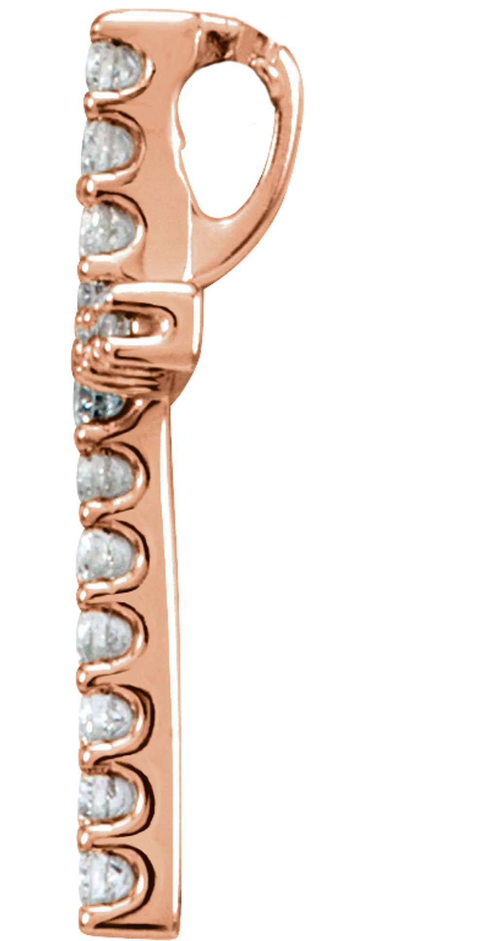 14K Rose Gold .06 CTW Lab-Grown Diamond Petite Cross Pendant