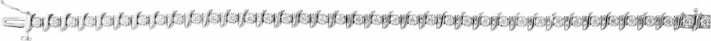 14K White Gold 1 1/2 CTW Natural Diamond Line 7 1/4" Bracelet